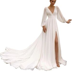 Elegant White Evening Gown